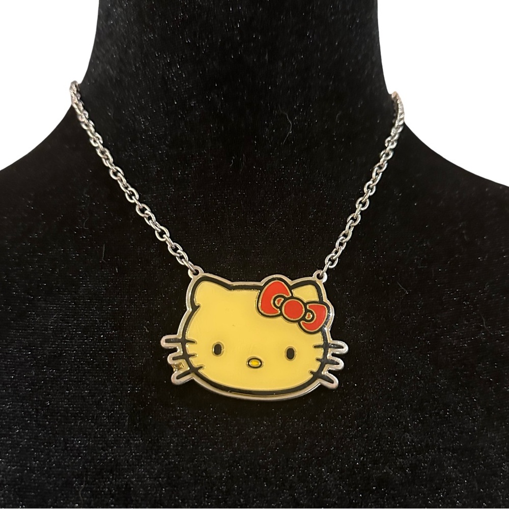 Sanro Hello Kitty Necklace Silver Tone Adjustable Length